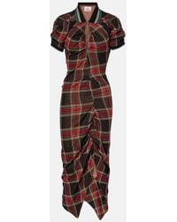 Vivienne Westwood - Midikleid Pulling Aus Baumwolle - Lyst