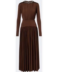 Roland Mouret - Embellished Gathered Jersey Maxi Dress - Lyst