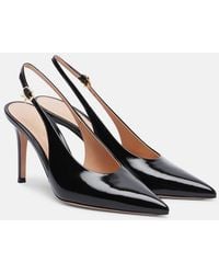 Gianvito Rossi - Robbie 85 Leather Slingback Pumps - Lyst