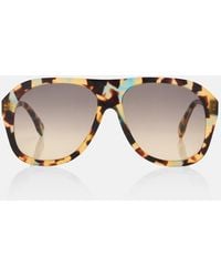Fendi - Baguette Aviator Sunglasses - Lyst