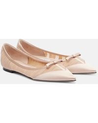 Jimmy Choo - Love Mesh And Satin Ballet Flats - Lyst