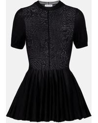 Alaïa - Peplum-Style Short-Sleeved Top - Lyst
