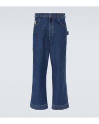 Bode - Knolly Brook Embroidered Wide-Leg Jeans - Lyst