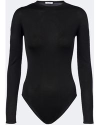 Alaïa - Silk-Blend Jersey Bodysuit - Lyst