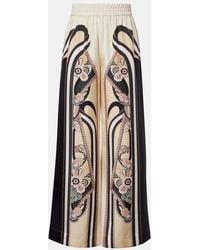 La DoubleJ - Palazzo-Hose Aus Seide - Lyst