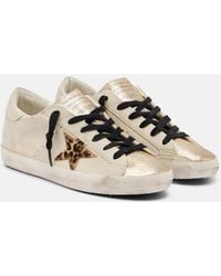 Golden Goose - Sneakers Super Star Aus Veloursleder Mit Glitter - Lyst