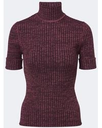 Rabanne - Ribbed-Knit Wool And Silk Sweater - Lyst