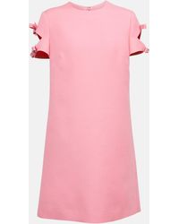 Valentino - Crepe Couture Bow-embellished Minidress - Lyst