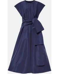 Carolina Herrera - Bow-detail Silk Midi Dress - Lyst