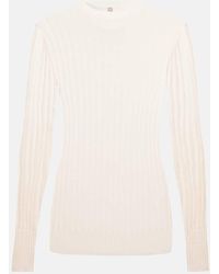 Totême - Rib-knit Virgin Wool Sweater - Lyst