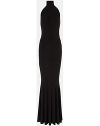 Norma Kamali - Vestido De Fiesta Con Cuello Halter - Lyst