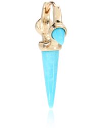 Maria Tash 14kt Yellow Gold Single Earring With Turquoise - Blue