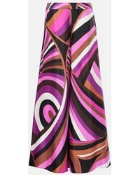 PUCCI - Iride Printed Silk Twill Palazzo Pants - Lyst