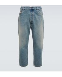 Prada - Jeans Tapered De Tiro Medio - Lyst