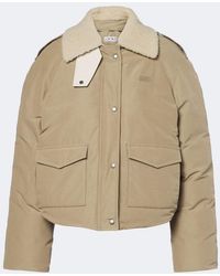 Loewe - Padded Shearling-Trimmed Cotton-Blend Jacket - Lyst