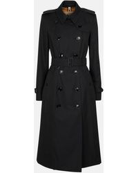 Burberry Chelsea Gabardine Trench Coat - Black
