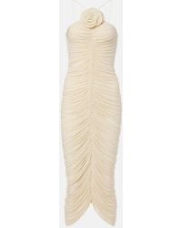 Magda Butrym - Ruched Halterneck Midi Dress - Lyst