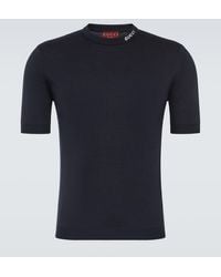 Gucci - T-Shirt aus Seide und Baumwolle - Lyst