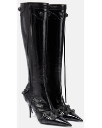 Balenciaga - Stiefel Cagole aus Leder - Lyst