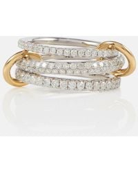 Spinelli Kilcollin - Ring Nova aus Sterlingsilber und 18kt Gelbgold mit Diamanten - Lyst