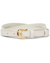 Altuzarra Brass Mini Leather Belt - White