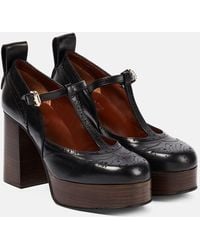 See By Chloé - Aria Leather Platform Pumps - Lyst