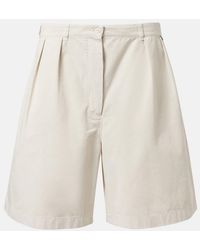 Prada - Cotton Gabardine Bermuda Shorts - Lyst
