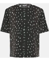 The Attico - Padded Printed Cotton T-Shirt - Lyst