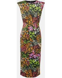 Dries Van Noten - Floral-print Midi Dress - Lyst