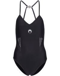 Marine Serre One-piece Swimsuit - Black