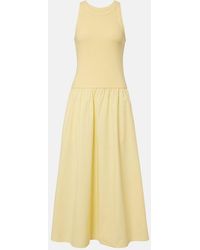 Velvet - Romilly Cotton-Blend Midi Dress - Lyst