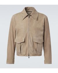 STÒFFA - Suede Jacket - Lyst