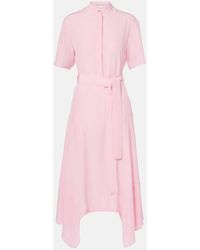 Stella McCartney - Midikleid Iconic Aus Seide - Lyst