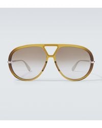 Bottega Veneta - Drop Aviator Sunglasses - Lyst
