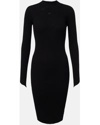 Courreges - Ribbed-Knit Jersey Mini Dress - Lyst