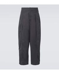 Lemaire - Hose Maxi Pleated Aus Baumwoll-Twill - Lyst