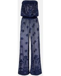 Melissa Odabash - Viv Hs Cotton-Blend Lace Romper - Lyst