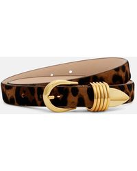 DEHANCHE - Hollyhock Leopard-Print Calf Hair Belt - Lyst