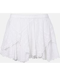 Isabel Marant - Layale Ruffled Cotton Shorts - Lyst