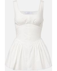 Proenza Schouler - Label Bader Cotton-Blend Poplin Top - Lyst