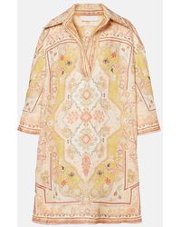 Zimmermann - Wylie Printed Linen Tunic - Lyst