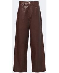Rohe - Leather Wide-Leg Pants - Lyst