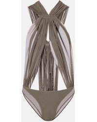 Rick Owens - Miami Cutout Sheer Tulle Bodysuit - Lyst