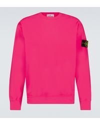 Stone Island Cotton Crewneck Sweatshirt - Pink
