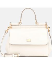 Dolce & Gabbana - Small Sicily Dauphine Leather Bag - Lyst