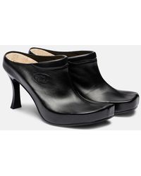 Balenciaga - X Scholl 80 Leather Mules - Lyst