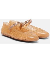 Jimmy Choo - Jelly Crystal-Embellished Ballet Flats - Lyst