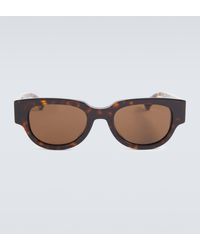 Bottega Veneta - Tortoiseshell Oval Sunglasses - Lyst