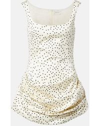 Magda Butrym - Polka-Dot Ruched Cotton Minidress - Lyst