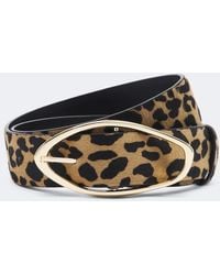 Amanu - Grumeti Leopard-Print Calf Hair Belt - Lyst